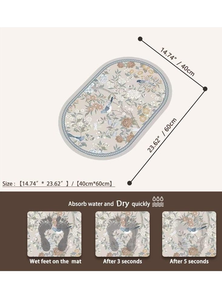 Alruht 2-Pack Non-Slip Bath Mats, 60x40cm Quick Drying and Highly Absorbent Bathroom Mats, Durable & Machine Washable for Shower Tub and Toilet - Image 2