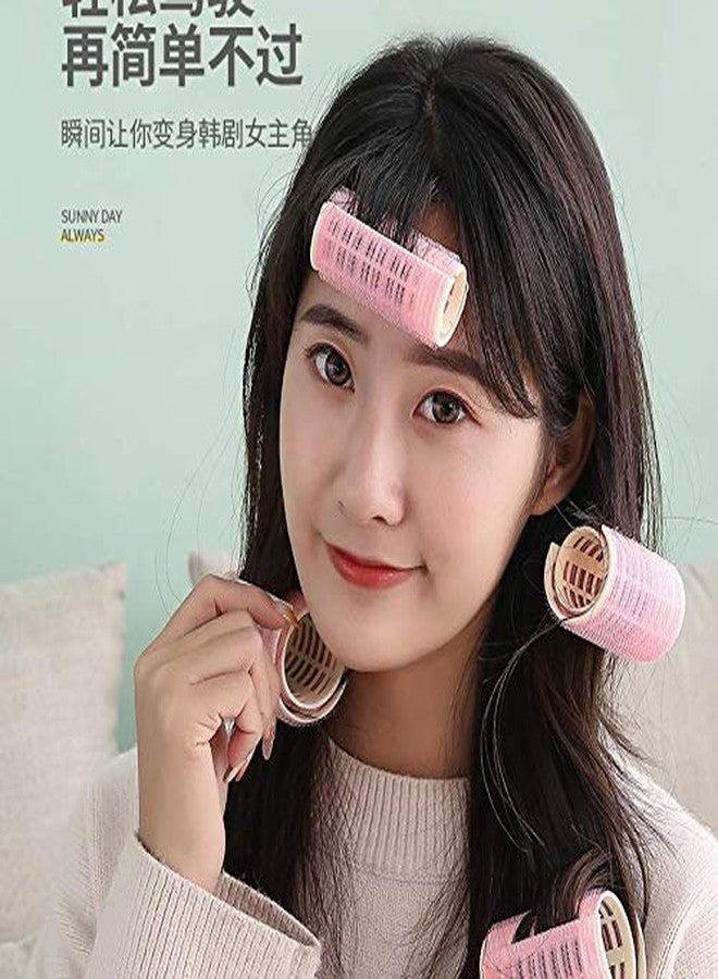 Aeyistry 2 Pcs Bangs Hair Curlers Roller Hair Styling Tools DIY Curly Hairstyle(Pink) - Image 2