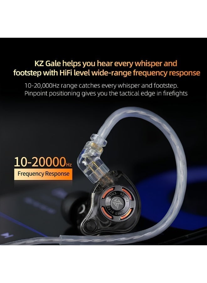 KZ Gale Type-C Gaming Earphones with Built-in DSP Sound Card, 4 EQ Modes, Dual Microphone, Low-Latency In-Ear Gaming Headset – Compatible with USB-C iPhone, iPad, Samsung, PC & Laptops for Competitive FPS & Battle Royale Mobile Gaming (with Mic) - Image 5