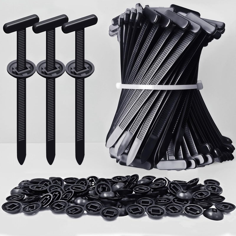 ILKCC 200Pcs Upgrade Cable Tie Buckle Nylon Universal Heavy Duty Self Lock Car Zipper Clip Super Durable Button Zipper Retainer for Car Repair Office Workshop and Shelves 200Pcs - Image 3
