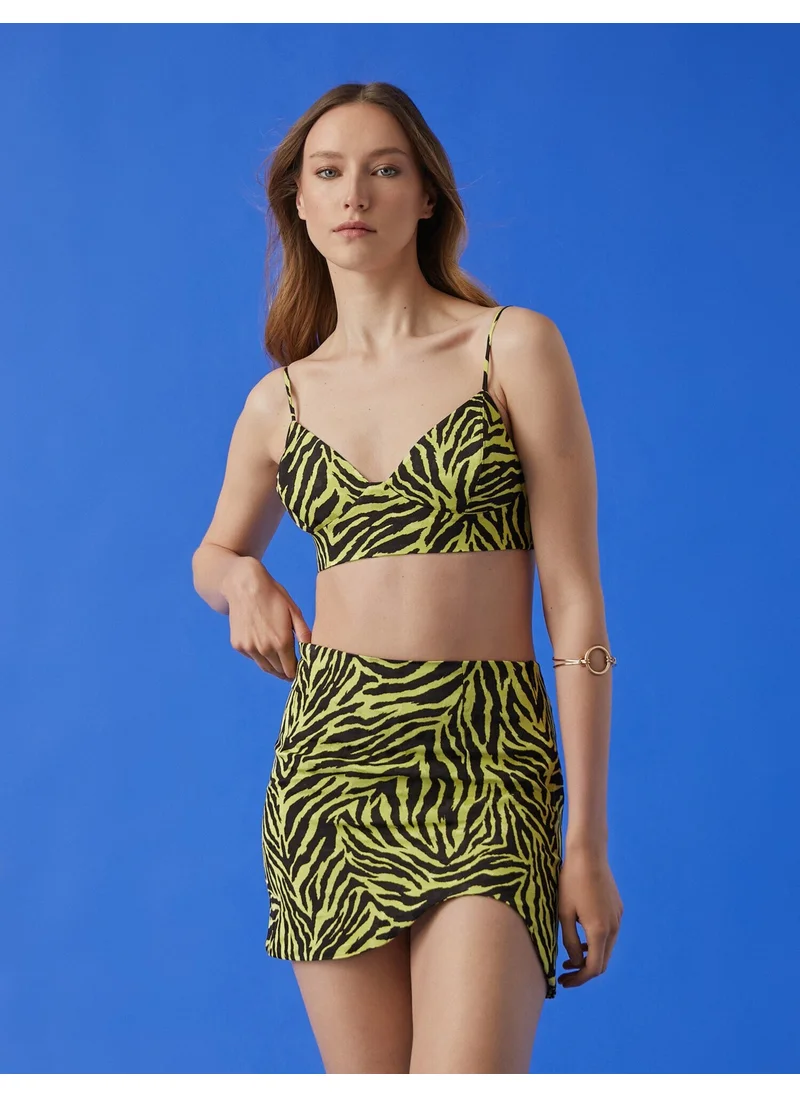 KOTON Zebra Patterned Crop Undershirt