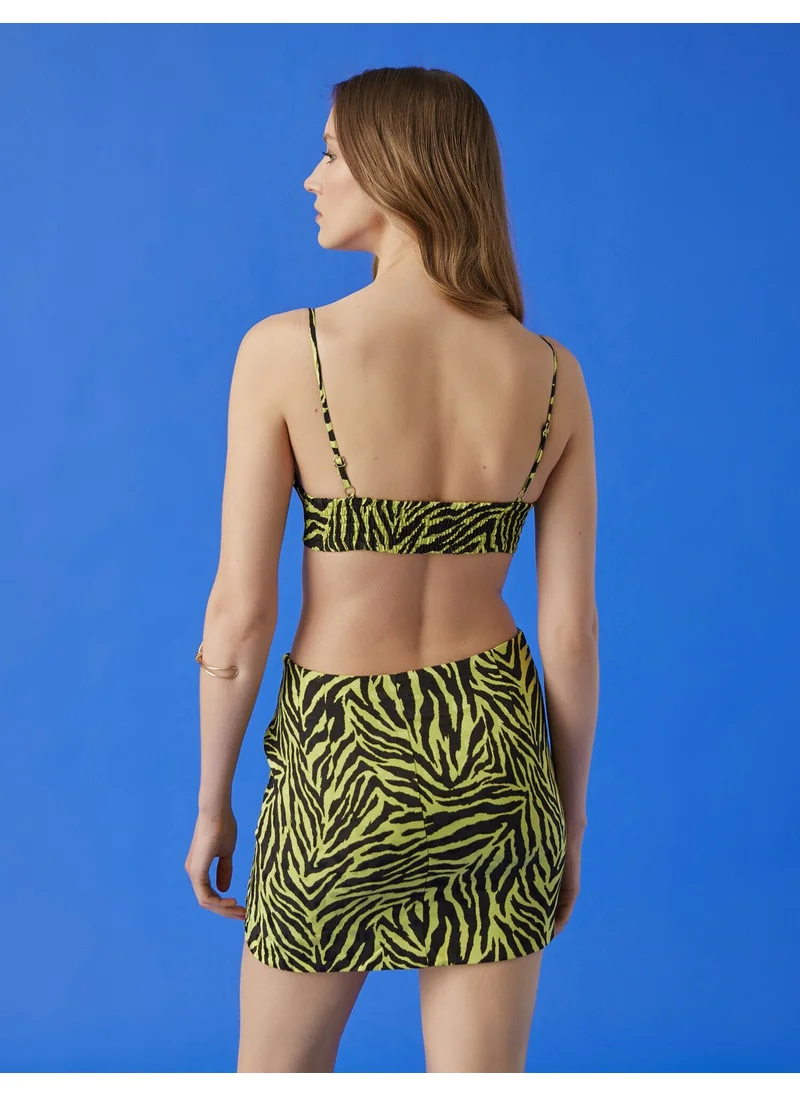KOTON Zebra Patterned Crop Undershirt
