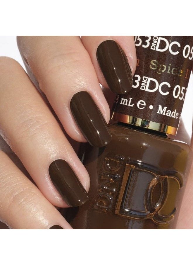 DAISY DND - Dnd Dc Gel Polish Set 1 Each Of Brown Gel Polish And Brown Nail Polish 053 Spiced Brown 0.5 Fl Oz - Image 1