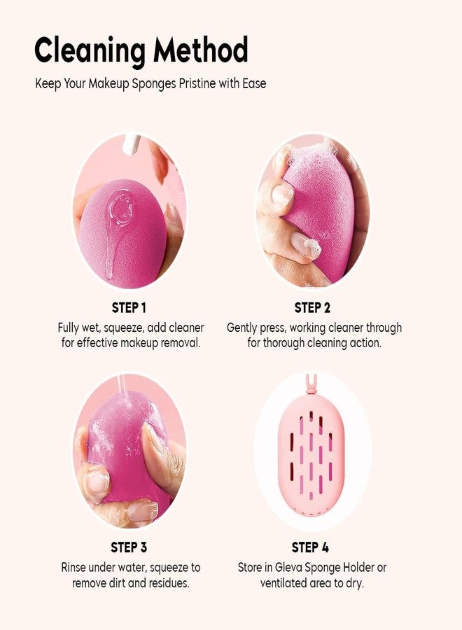 Keli 6 Pcs Blending Puff for Flawles Makeup, Beauty Blender Sponge Set, Beauty Blender for Liquid Foundation, Cream, Powder, Wet & Dry Makeup Applicator for Girls & Women (Multicolor) - Image 4