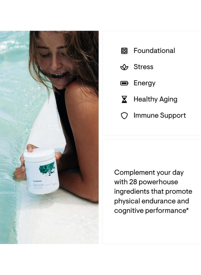 Thorne Daily Greens Plus - 28 Powerhouse Ingredients for a Healthy Mind and Body, Dietary Supplement, ,7.3 OZ, 207 G 204g - Image 4