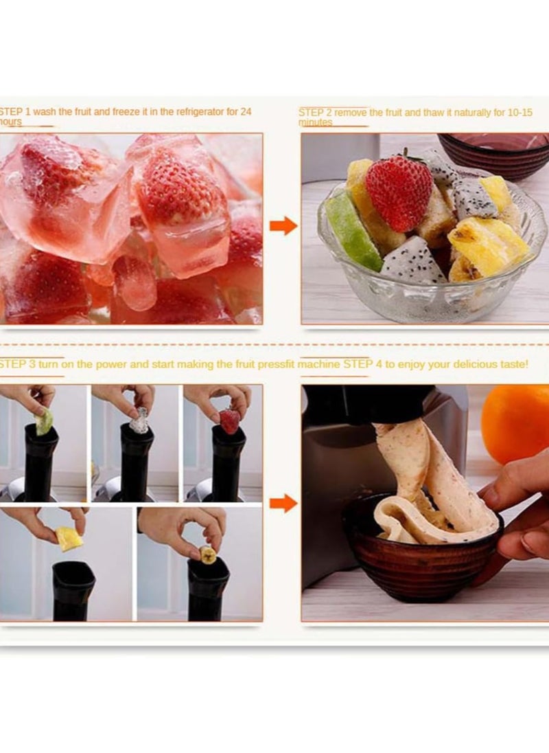 Ice Cream Maker,Electric Fruit Sorbet Machine Maker,For Ice Cream,Desserts,Gelato Smoothie