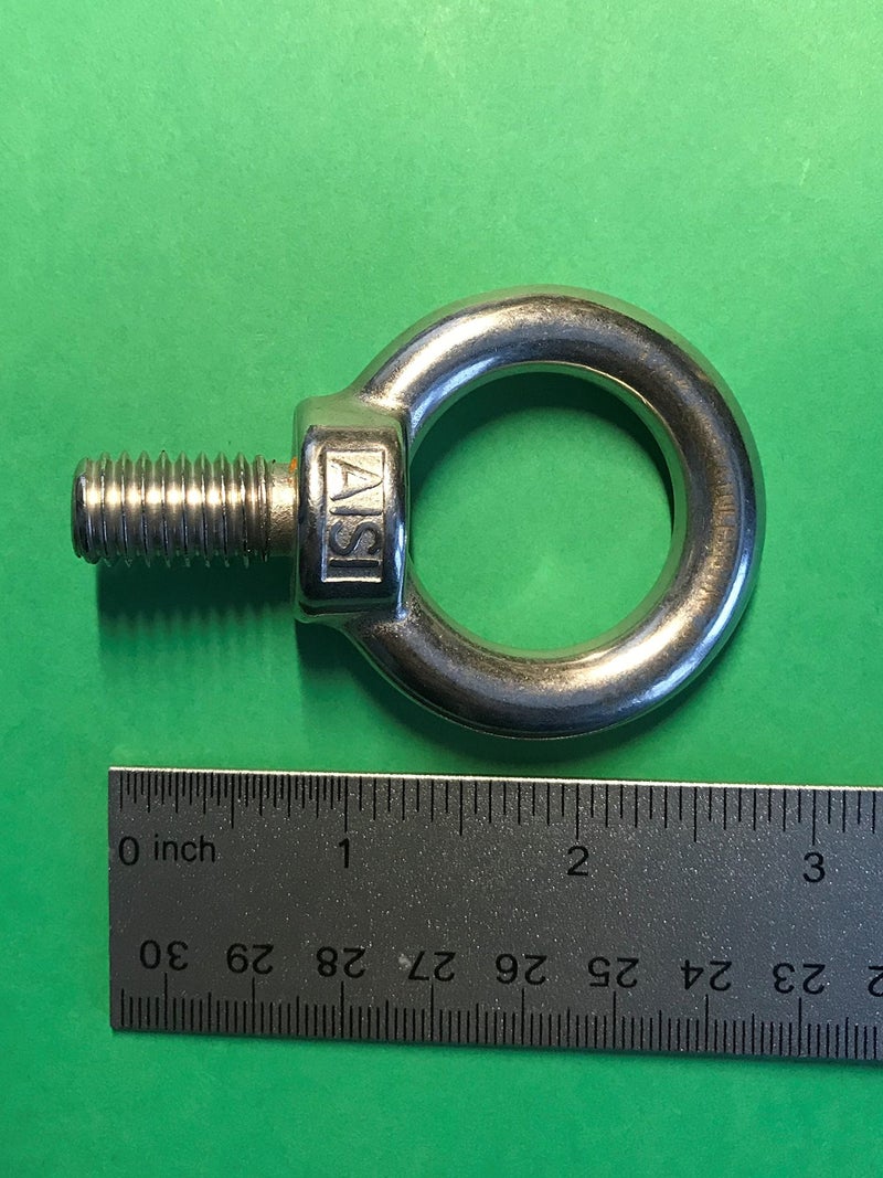 US STAINLESS Stainless Steel 316 1/2" Lifting Eye Bolt 1/2" Whitworth Pitch of 1/2"-12 Marine Grade - Image 5