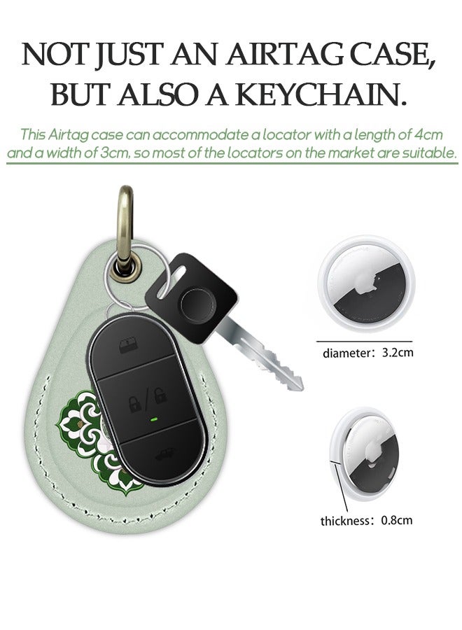 جراب جلدي ل AirTag ، غطاء حافظة واقية AirTag مع حلقة سلسلة مفاتيح ، حامل AirTag - Image 2