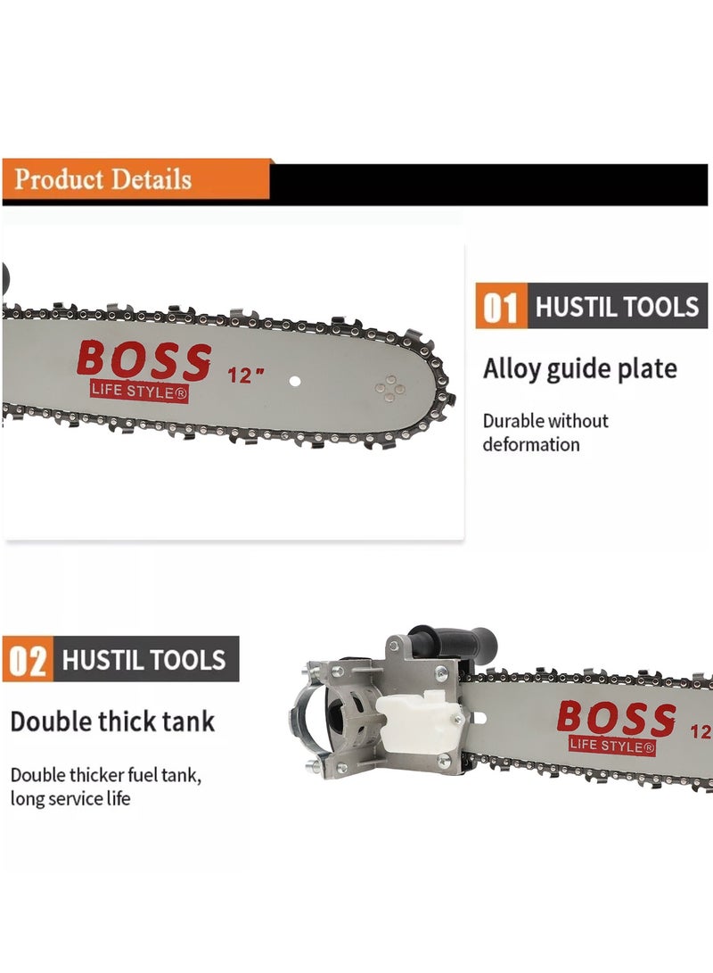 BONAI 12 Inch Electric Drill Modified To Electric Chainsaw Tool Attachment Electric Chainsaws Accessory Practical Modification Tool Set Woodworking Cutting Tool - Image 4