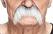 Mustaches Self Adhesive Fake Mustache Novelty Horseshoe False Facial Hair Costume Accessory for Adults Gray with White Color - Image 3