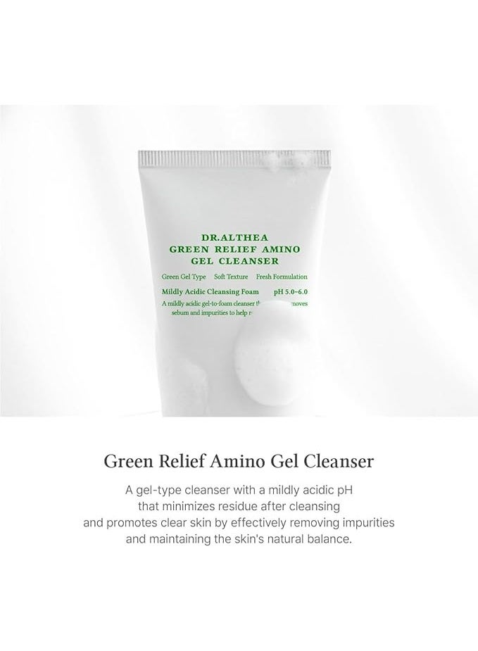 DrAlthea Green Relief Amino Gel Cleanser | Lightweight & Hydrating Makeup Remover | Daily Face Wash with Hyaluronic Acid | Korean Vegan Skincare for All Skin Types - Image 5