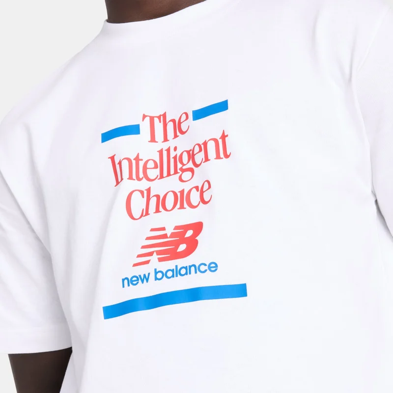 New Balance White Men's Athletics Choice T-Shirt for Men | Best Price UAE