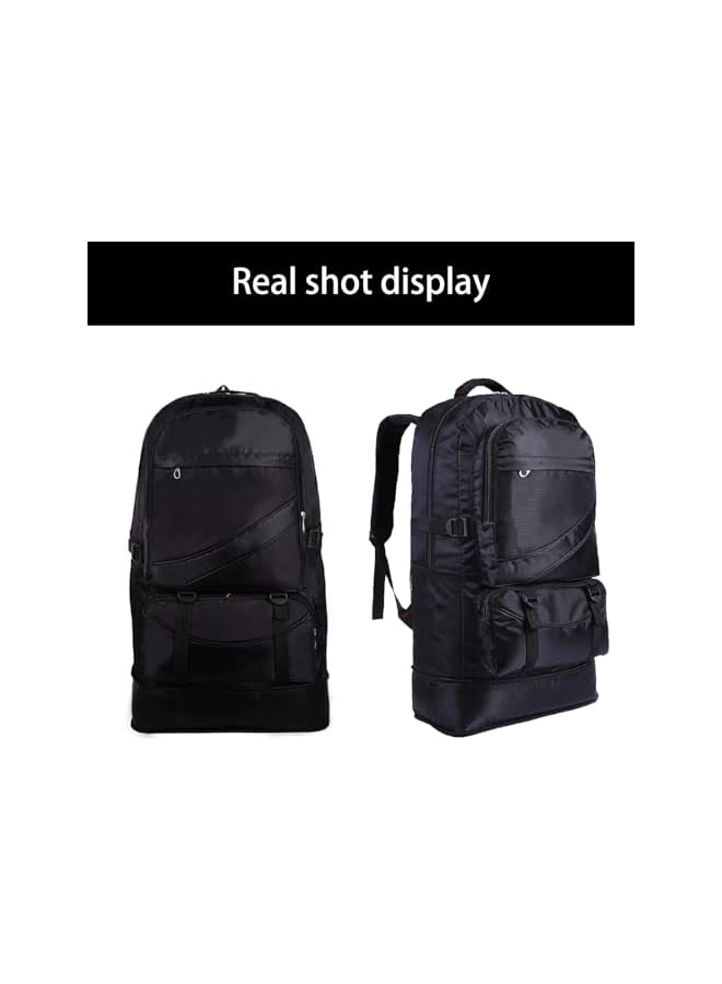 PROMASS 65L Hiking Backpack Large Tactical Backpack For Woman Man Lightweight Travel Backpack Laptop Backpack For Climbing Camping Sport Outdoor (Black) - Image 4