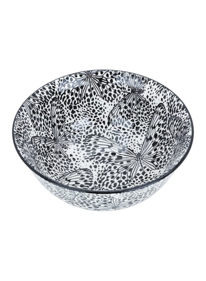 السيف غاليري طقم سفرة دائري نقش فراشة أسود 24 قطعة - Image 2