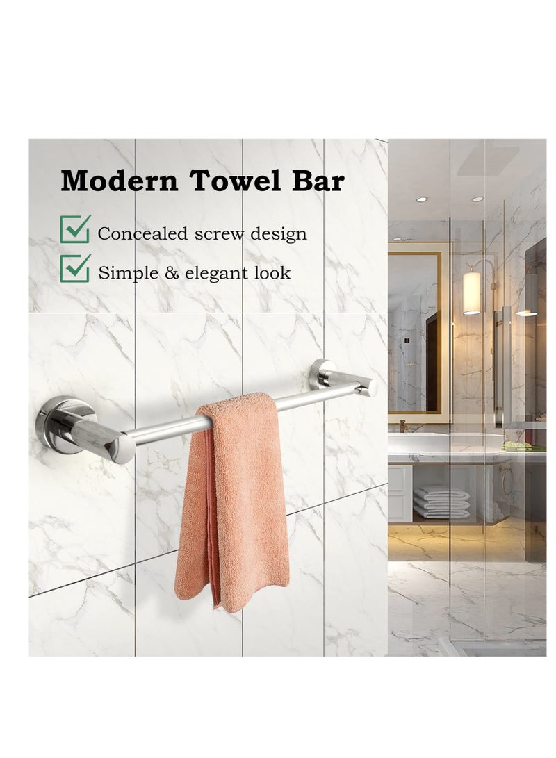 SYOSI حامل منشفة من الفولاذ المقاوم للصدأ، قابل للتعديل من 40-70 سم، حامل منشفة مثبت على الحائط مع براغي، حامل منشفة مصقول قابل للتوسيع لملحقات الحمام والمطبخ - Image 2