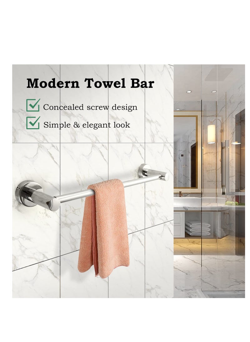 SYOSI حامل منشفة من الفولاذ المقاوم للصدأ، قابل للتعديل من 40-70 سم، حامل منشفة مثبت على الحائط مع براغي، حامل منشفة مصقول قابل للتوسيع لملحقات الحمام والمطبخ - Image 3