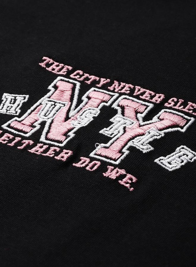 Dillinger Women Regular Fit Embroidery Crop T-Shirt - Image 2