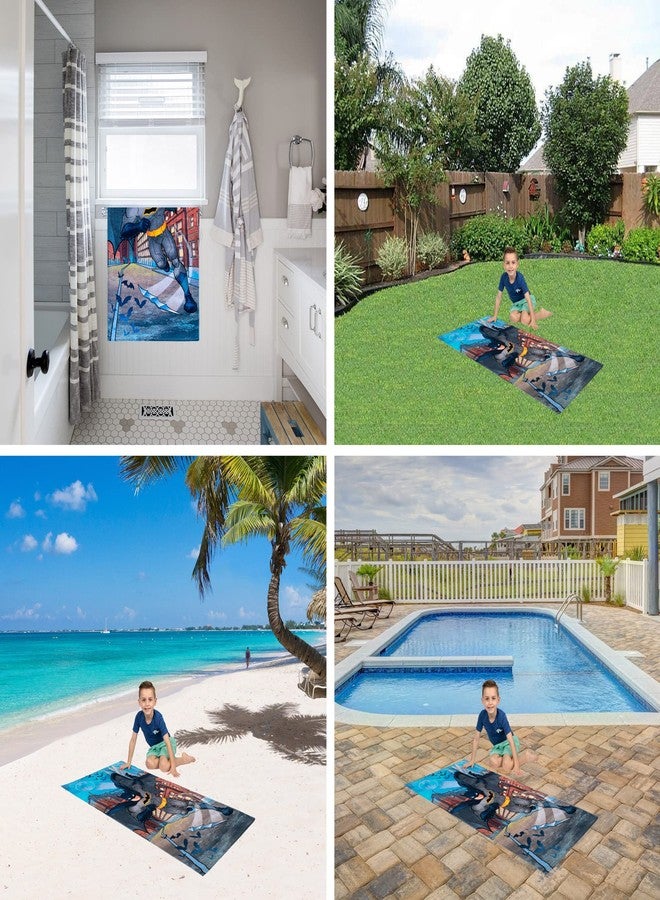 Franco Kids Super Soft Cotton Beach Towel, 58 in x 28 in, Batman DC Comics - Image 4