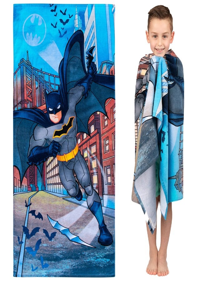 Franco Kids Super Soft Cotton Beach Towel, 58 in x 28 in, Batman DC Comics - Image 5
