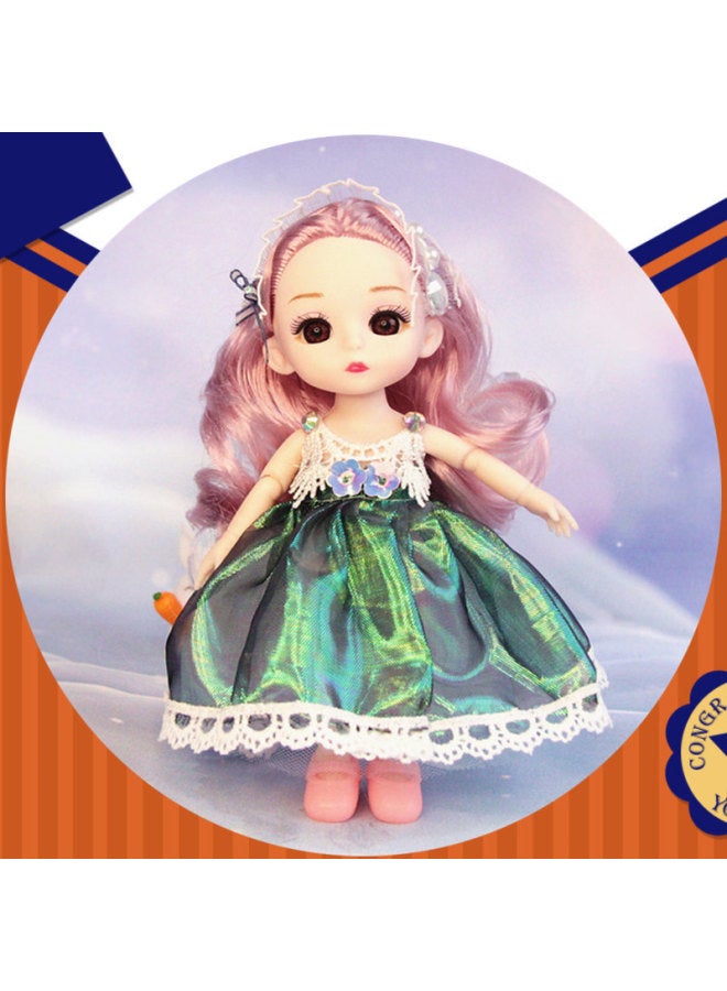Doll Toy 16cm Joint Doll Girl Gift Children's Gift Direct Sale-Color:Yellow Yarn (single Bag) - Image 5