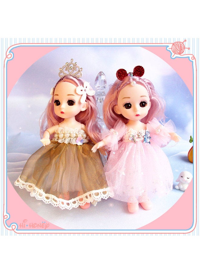 Doll Toy 16cm Joint Doll Girl Gift Children's Gift Direct Sale-Color:Yellow Yarn (single Bag) - Image 3