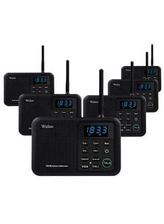 Wuloo Intercoms Wireless for Home 1 Mile Range 22 Channel 100 Digital Code Display Screen, Wireless Intercom System for Home House Business Office, Room to Room Intercom Communication (6 Packs, Black) - pzsku/Z9FA89DE754D5D9B4809AZ/45/1749372179/8afbb668-e58d-4b38-92ca-2ffea0afb78e