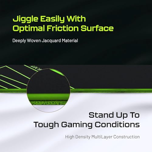 Archer Tech Lab Premium Gaming Mouse Pad Extended Desk Mat, Smooth Low-Friction Jacquard Surface Precise Tracking for Gamers Home Office, Anti-Fray Edges, Non-Slip Base (Quiver 300XL, 80x30CM Black) - Image 5