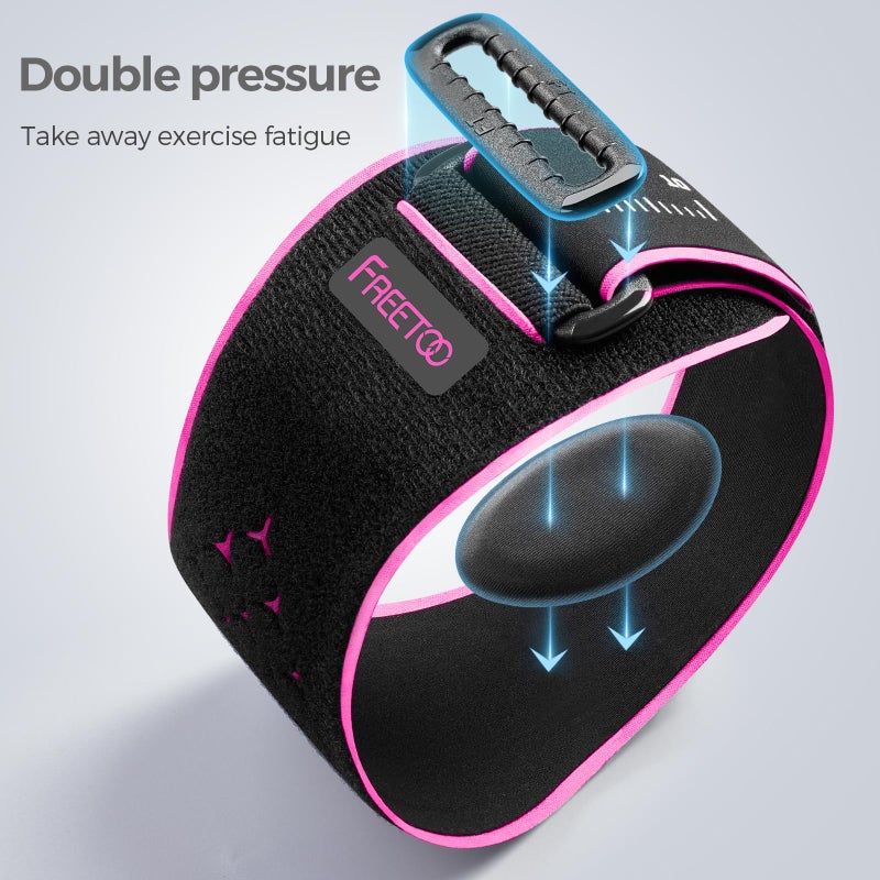 FREETOO Elbow brace for Tendonitis and Tennis Elbow for Women Men, Golfers Elbow Brace for Women for Pain Relief, Adjustable Tennis Elbow Support Band for Epicondylitis, Basketball, Exercise Pink S/M - Image 5