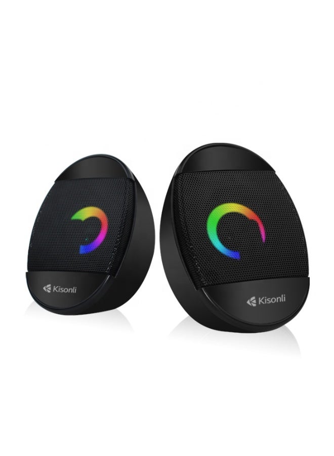 Kisonli Electronic Speakers 2.0 USB Computer Desktop Wired Speaker Accessories - Image 4