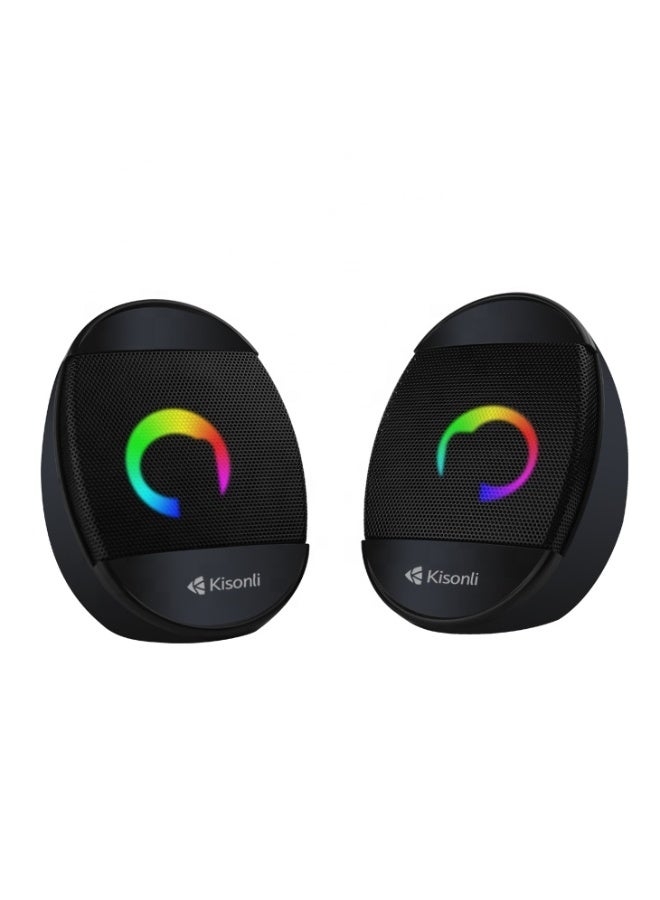 Kisonli Electronic Speakers 2.0 USB Computer Desktop Wired Speaker Accessories - Image 2