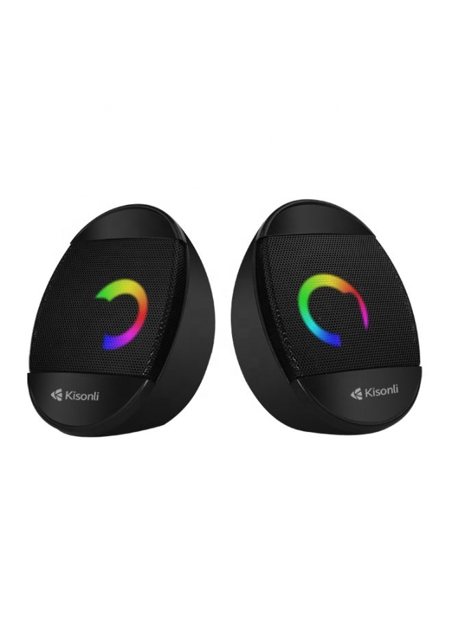Kisonli Electronic Speakers 2.0 USB Computer Desktop Wired Speaker Accessories - Image 1