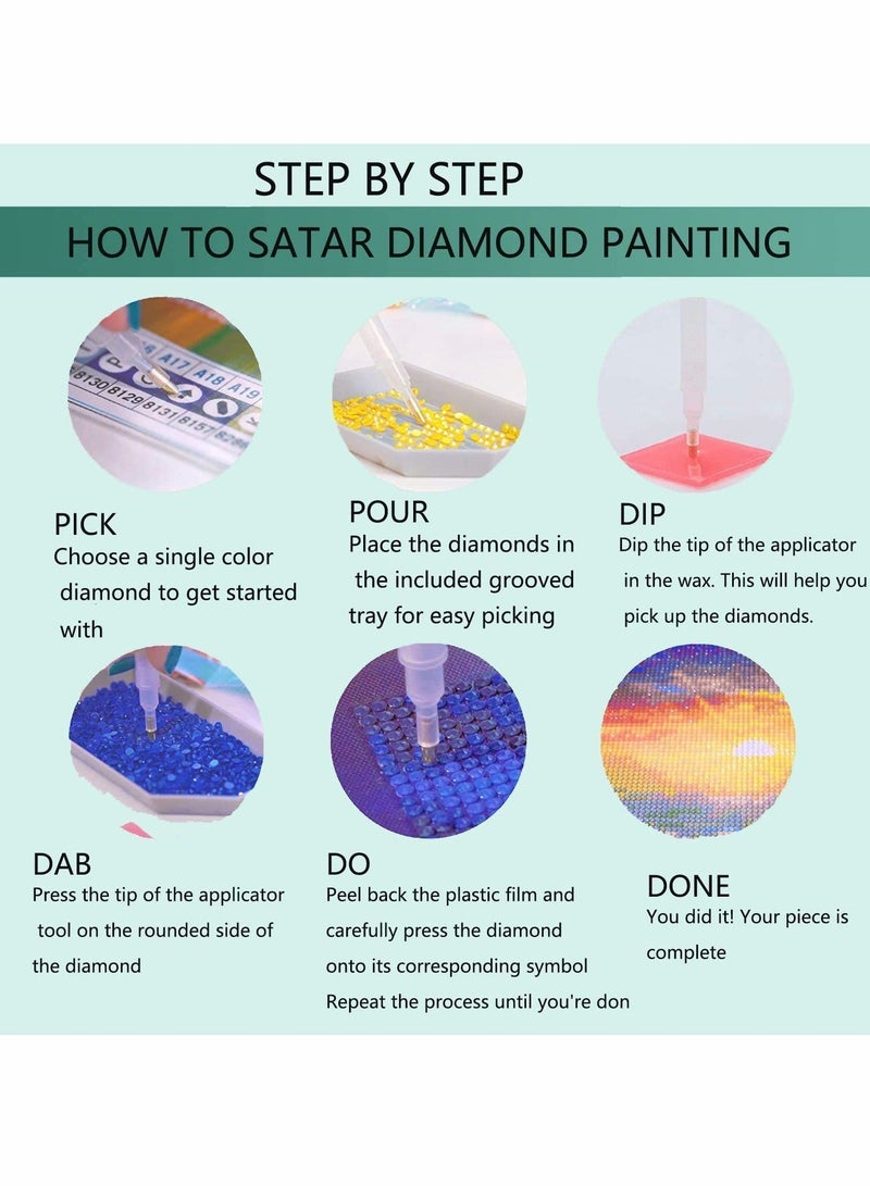 كابتن تيك KASTWAVE 5D Diamond Painting Kits DIY Large Waterfall Full Round Drill (35.5 x 15.7 inch) Crystal Rhinestone Embroidery Pictures Arts Paint by Number Kits Diamond Painting Kits for Home Wall Decor - Image 4