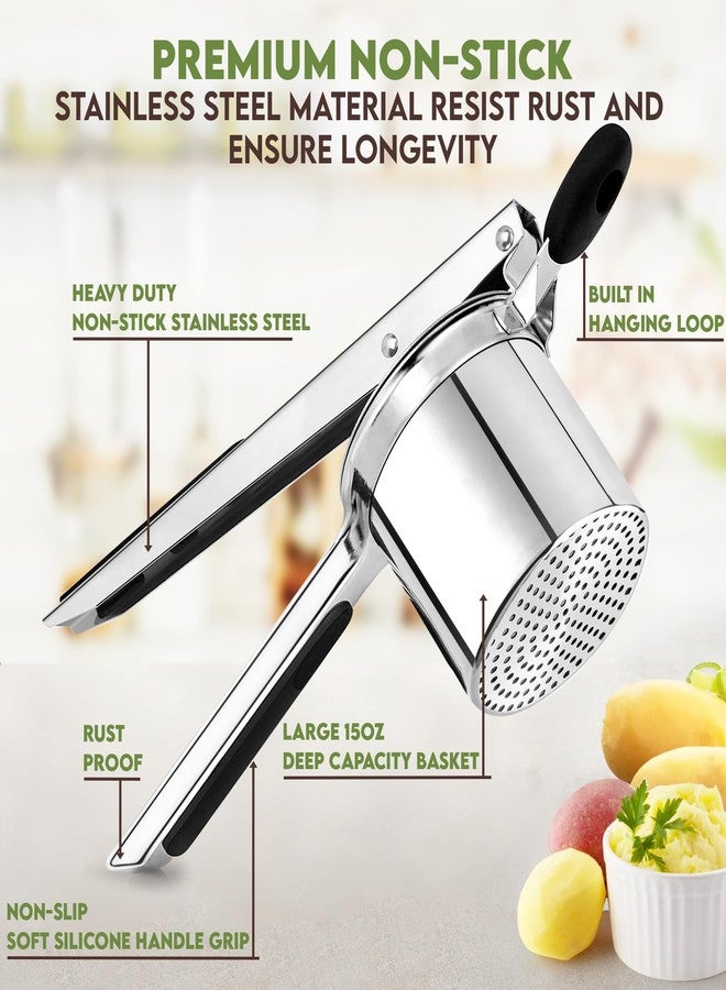 Havenity Large 15oz Potato Ricer, Heavy Duty Stainless Steel Ricer for Mashed Potatoes - Mashed Potato Masher, Baby Food Masher, Durable Kitchen Tool, Potato Press, Easy to Use Kitchen Gadget, Fixed Disc - Image 5