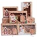 OurWarm 12 Pack Christmas Cookie Boxes Large Holiday Bakery Gift Boxes with Window and Tags, Kraft Cupcake Boxes, Food - Image 2
