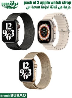 Apple Watch Band Strap For Apple Watch Ultra 2/Ultra 49mm, Series 10 46mm, 9/8/7 45mm, SE2/SE/6/5/4 44mm, 3/2/1 42mm