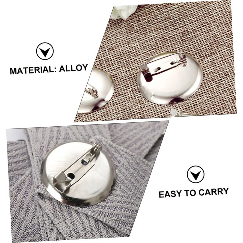 100 Pcs DIY Jewelry Making Brooch Clasps Pin Craft Pins Silver Tone - Image 5