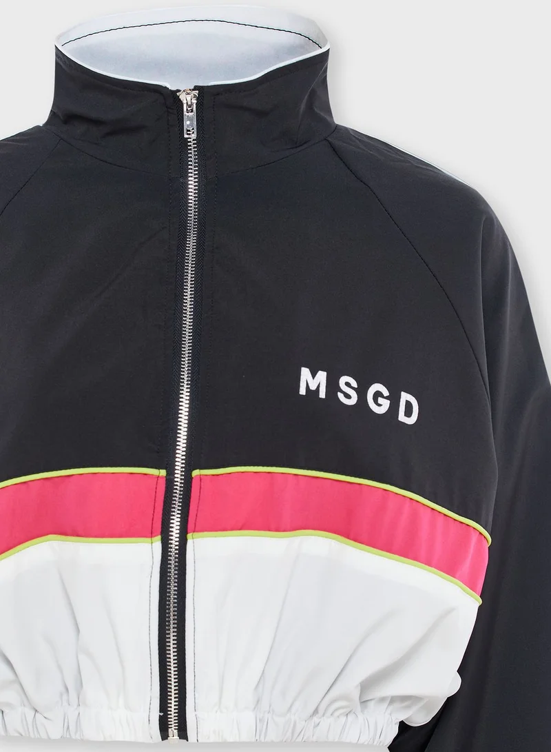 Missguided Colorblock Crop Jacket