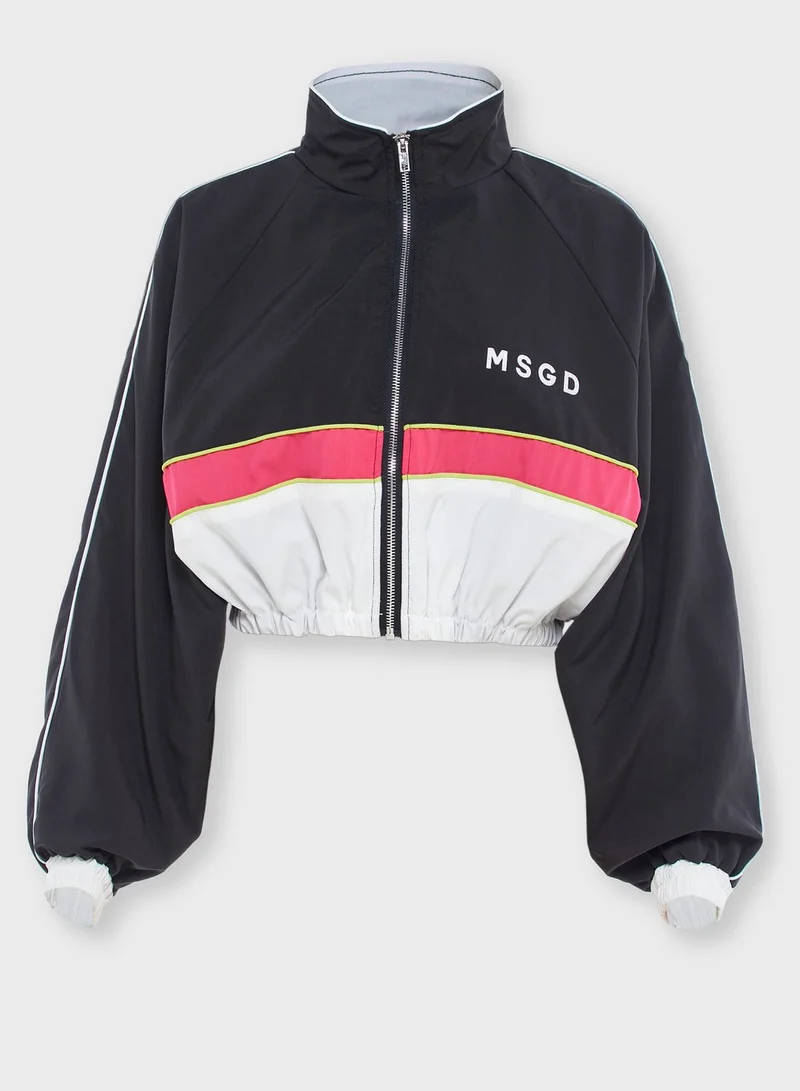 Missguided Colorblock Crop Jacket