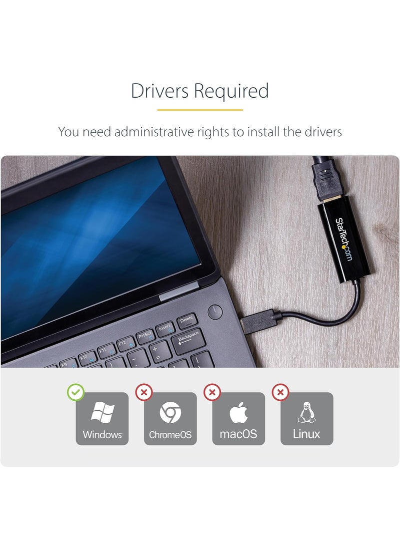 StarTech StarTechcom USB 30 to HDMI Adapter USB to HDMI Monitor Converter for Windows 1080P TAA no support for macOSChromeOSLinux  - Image 4