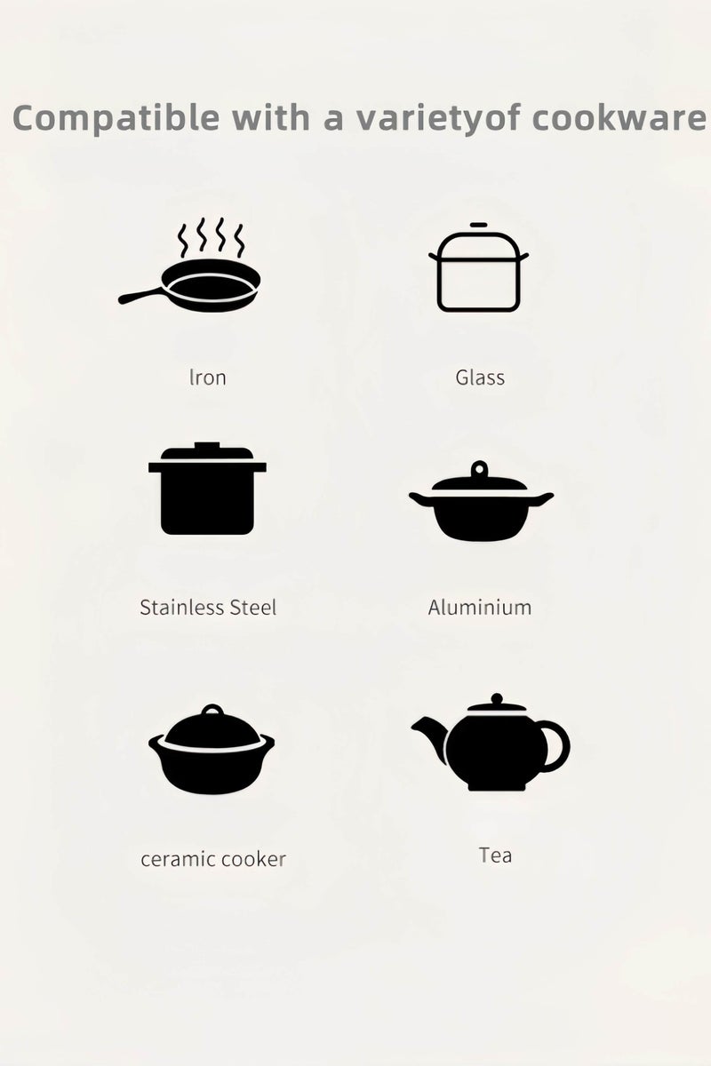 ستارلوكس موقد كهربائي مزدوج الرأس مع مؤشر ضوئي للطاقة، لوح تسخين محمول عالي الطاقة للطهي الداخلي والقلي والمعدن الصحي - Image 4