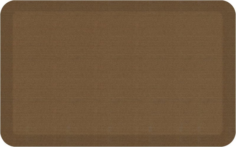 NewLife by GelPro AntiFatigue Designer Comfort Kitchen Floor Mat 20x32 Grasscloth Khaki Stain Resistant Surface with 34 Thick ErgoFoam Core for Health and Wellness
