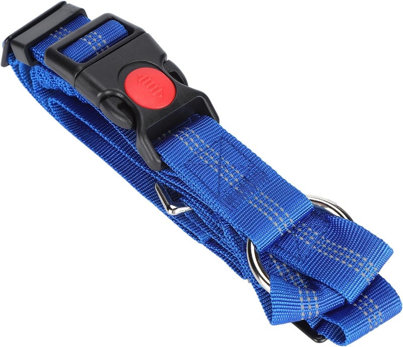 Pet Adjustable Headrest Seat Belt, Nylon Reflective Safety Strap for Dogs, Black - Durable Material, Rotatable Snap Buckle, Suitable for Various Dog Sizes (Blue) - Image 2