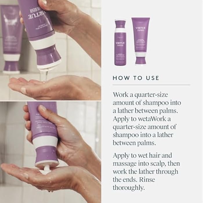 Virtue Flourish Shampoo and Conditioner Set for Fine or Thinning Hair, Sulfate Free Hair Growth Product - Image 5