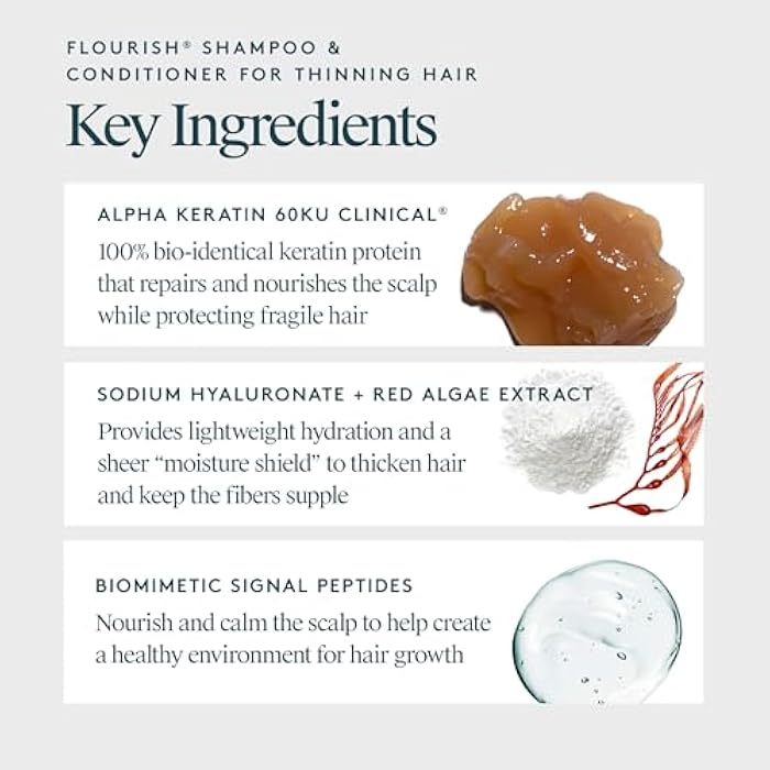 Virtue Flourish Shampoo and Conditioner Set for Fine or Thinning Hair, Sulfate Free Hair Growth Product - Image 3