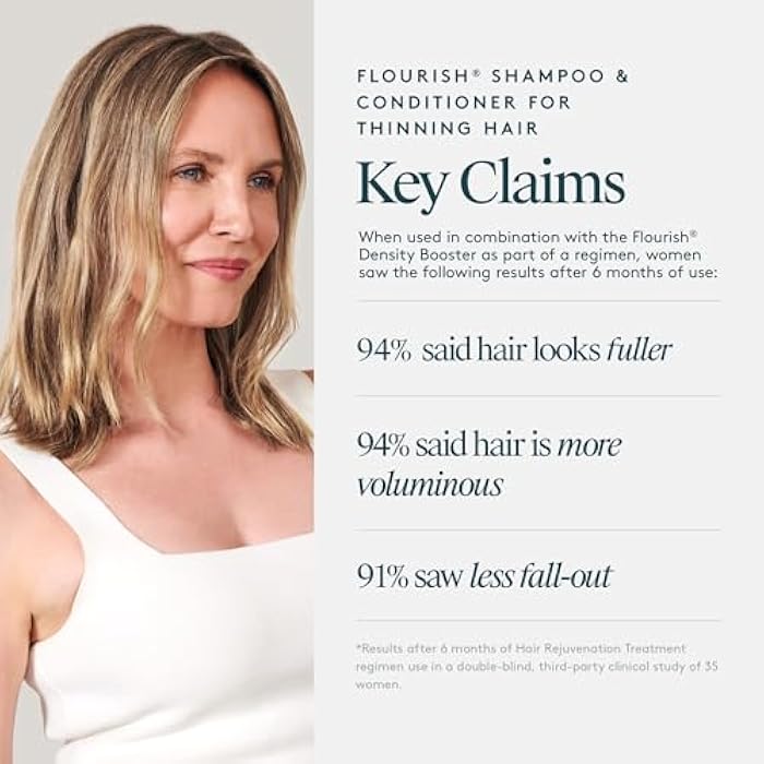 Virtue Flourish Shampoo and Conditioner Set for Fine or Thinning Hair, Sulfate Free Hair Growth Product - Image 4