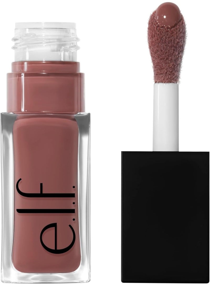 إلف زيت الشفاه المنعش، زيت شفاه ملون مغذي للحصول على لمسة نهائية شديدة اللمعان، غني بزيت الجوجوبا، لون أرجواني موني - Image 1