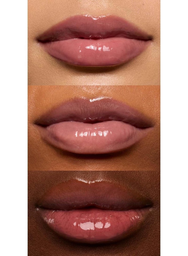 إلف زيت الشفاه المنعش، زيت شفاه ملون مغذي للحصول على لمسة نهائية شديدة اللمعان، غني بزيت الجوجوبا، لون أرجواني موني - Image 3