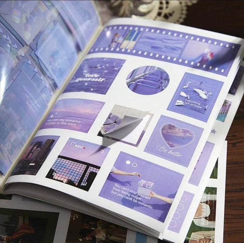 DEOXY Pack of 5 Book Paper Magazine Material Stickers This Letter in The Wind Series Creative Decoration Stickers (DX-007) - Image 2