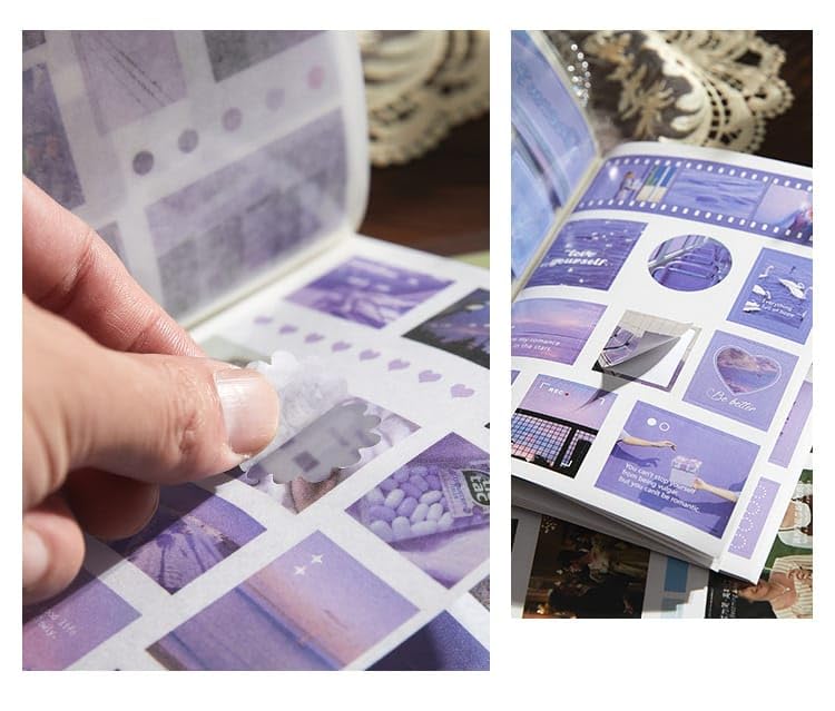 DEOXY Pack of 5 Book Paper Magazine Material Stickers This Letter in The Wind Series Creative Decoration Stickers (DX-007) - Image 1