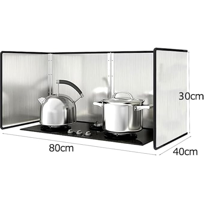 MostNow 4 Sided Splatter GuardFoldable Stainless Steel Oil Splatter Screens For FryingOil Splash Insulation BoardNonstick Oil Splatter Guard Stove Insulation Board - Image 3